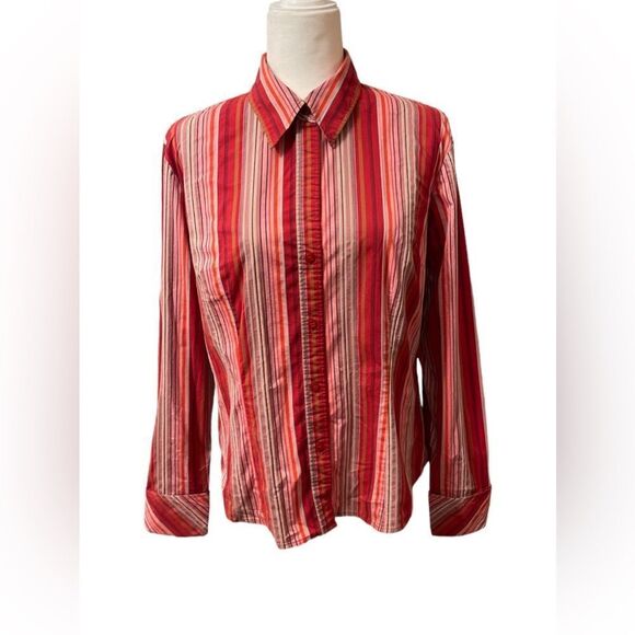 New York & Co. striped cotton blouse - Picture 2 of 2